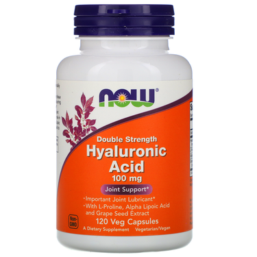  Now Foods Hyaluronic Acid 100 Mg 2X Plus 120 Vegetable Capsules 