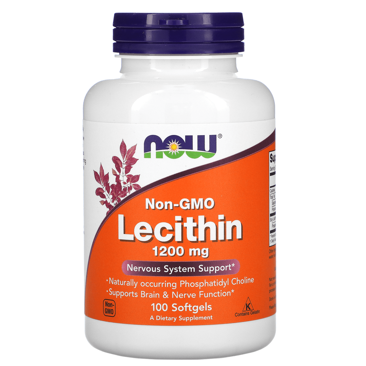  Now Foods Lecithin 1200 Mg 100 Softgels 