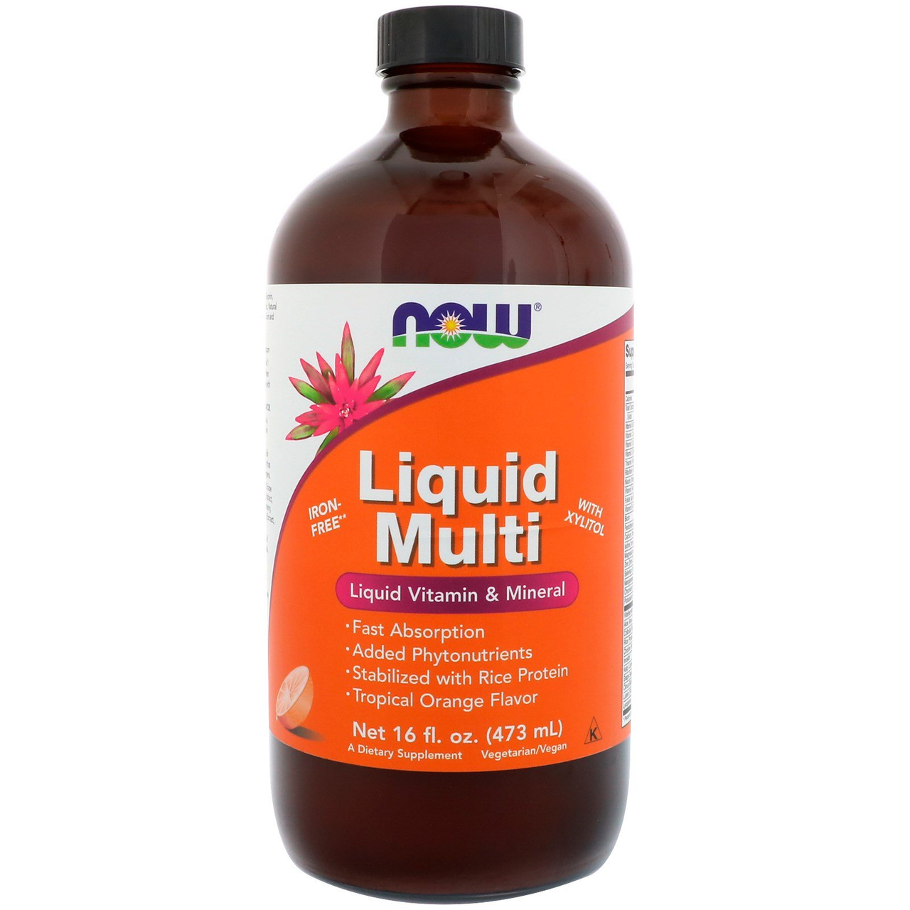  Now Foods Liquid Multi Orange Flavored 16 Oz 
