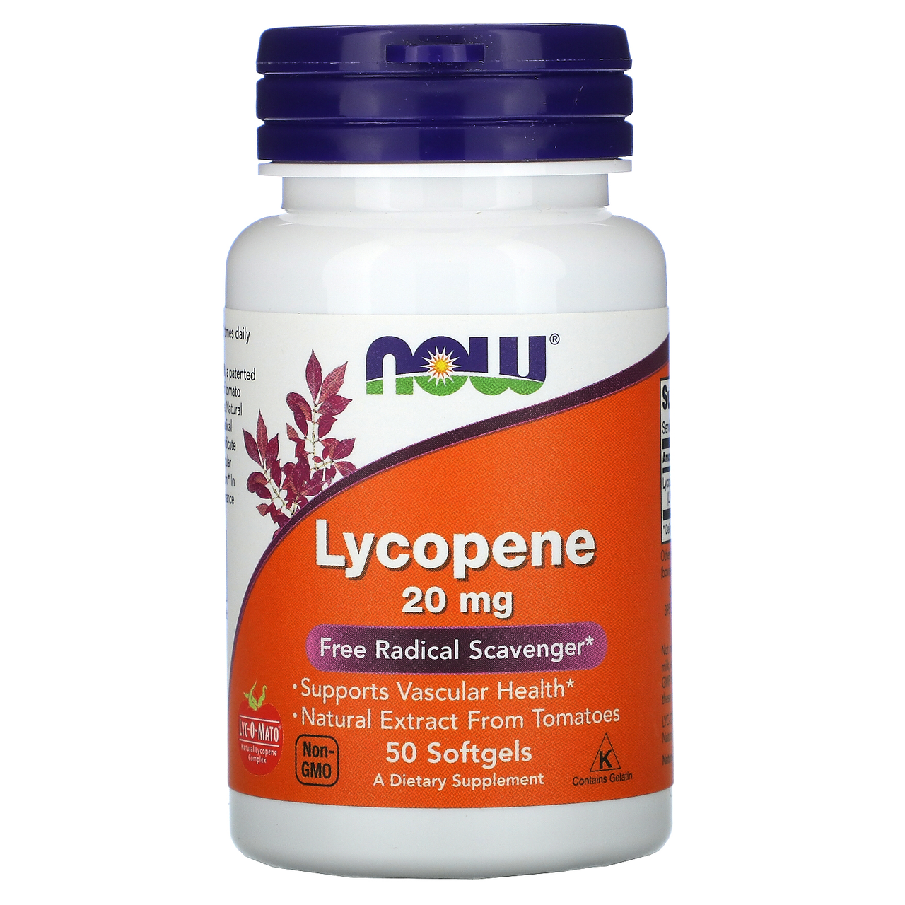  Now Foods Lycopene 20 Mg 50 Softgels 
