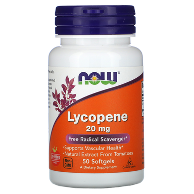  Now Foods Lycopene 20 Mg 50 Softgels 
