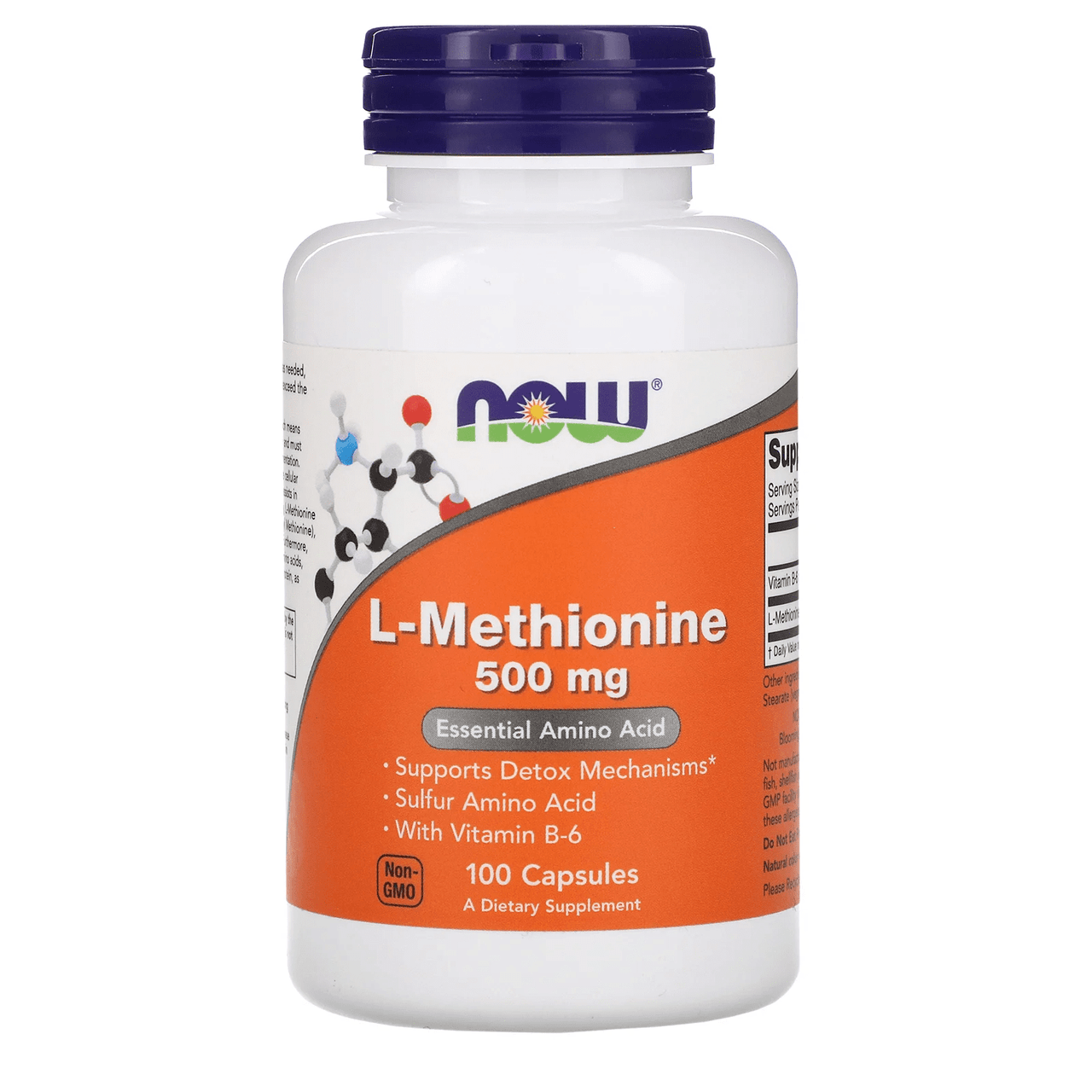  Now Foods L-Methionine 500 Mg 100 Capsules 