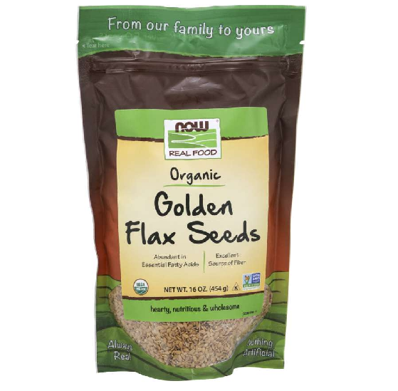  Now Foods Organic Golden Flax Seeds 16 oz 