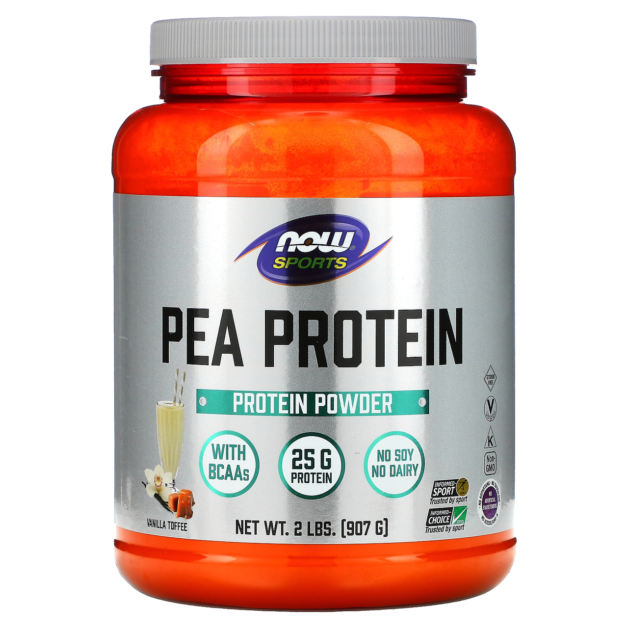  Now Foods Pea Protein Vanilla Toffee 2 Lbs 