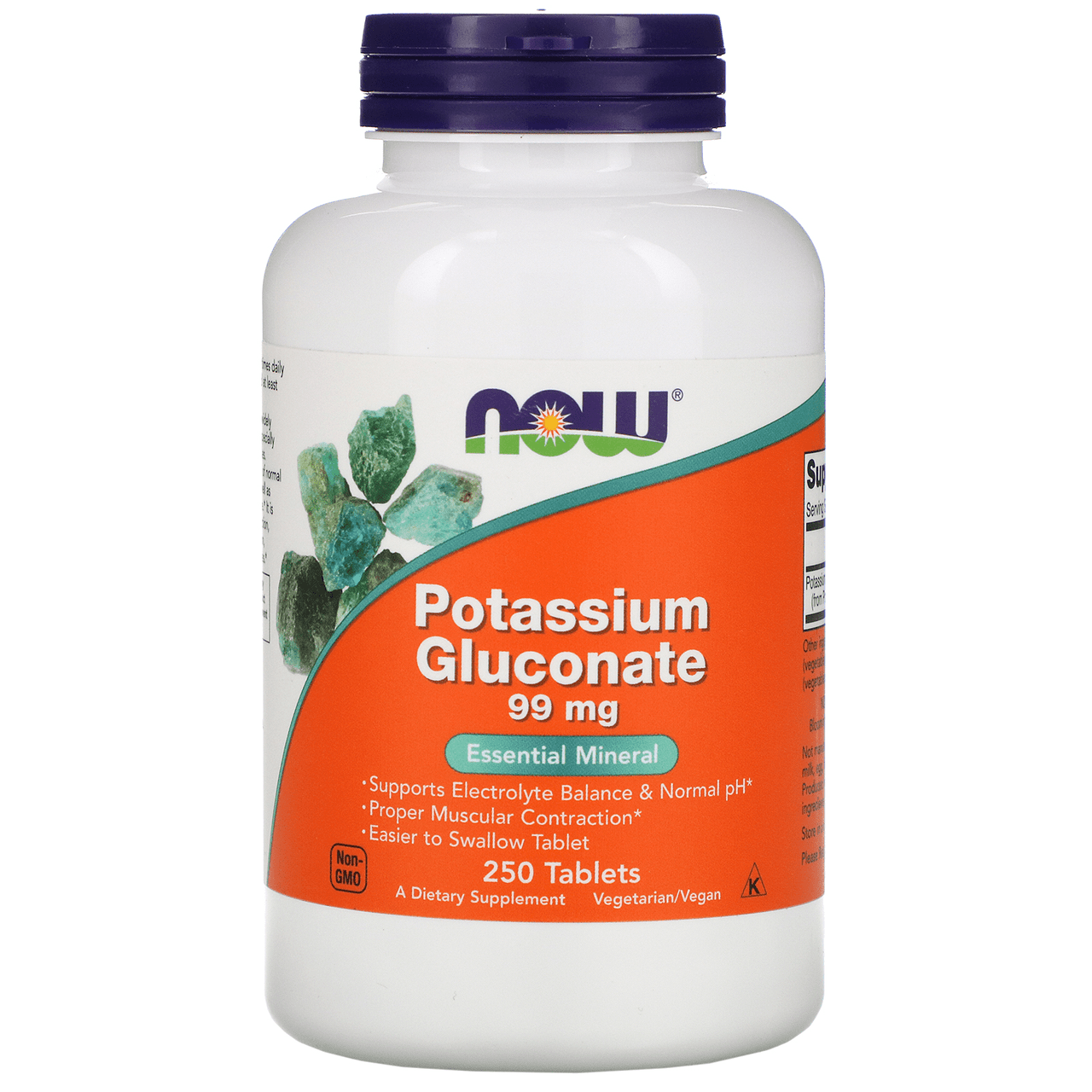  Now Foods Potassium Gluconate 99 Mg 250 Tablets 