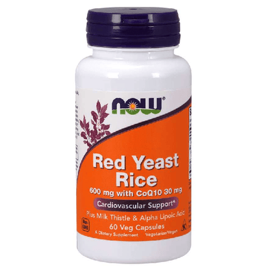  Now Foods Red Yeast Rice & CoQ10 60 Vegetable Capsules 