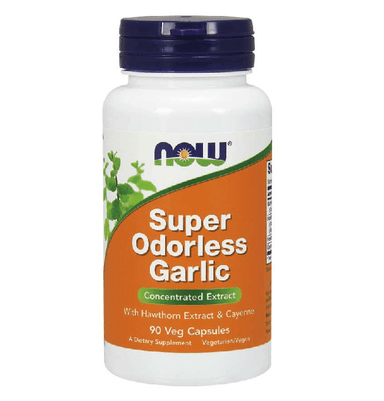  Now Foods Super Odorless Garlic 90 Capsules 