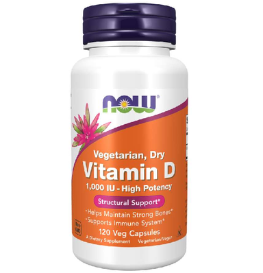  Now Foods Vitamin D-1000 IU 120 Capsules 