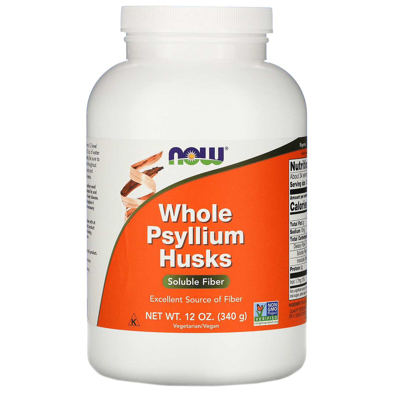  Now Foods Psyllium Husk Whole 12 Oz 