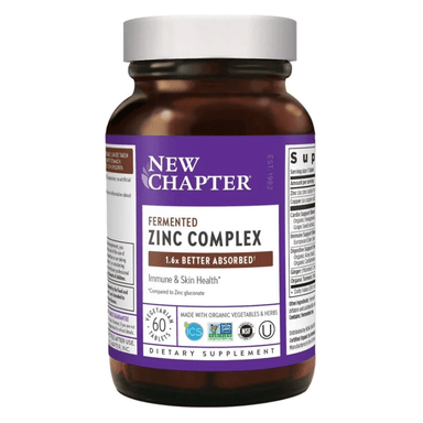  New Chapter Fermented Zinc Food Complex 60 Tablets 