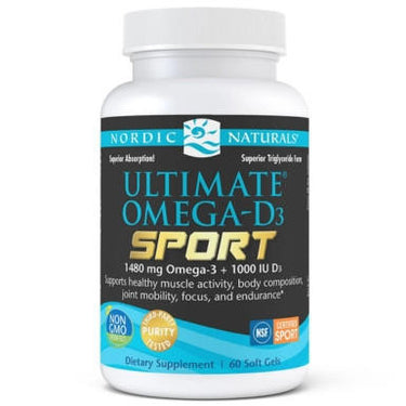  Nordic Naturals Ultimate Omega-D3 Sport 60 SoftGels 