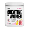 Nutrex Creatine for Women supplement container in the pink lemonade flavor on a white background