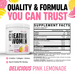 Supplement container for creatine for women in the pink lemonade flavor, featuring supplement facts and flavor description.