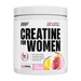 Nutrex Creatine for Women supplement container in the pink lemonade flavor on a white background