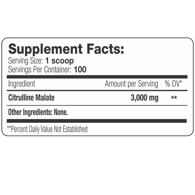  Serious Nutrition Solutions Citrulline Malate 100 Servings 
