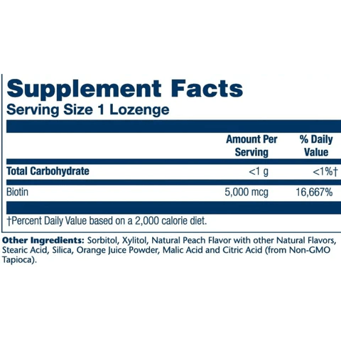  Solaray Biotin 5000mcg 60 Lozenges 
