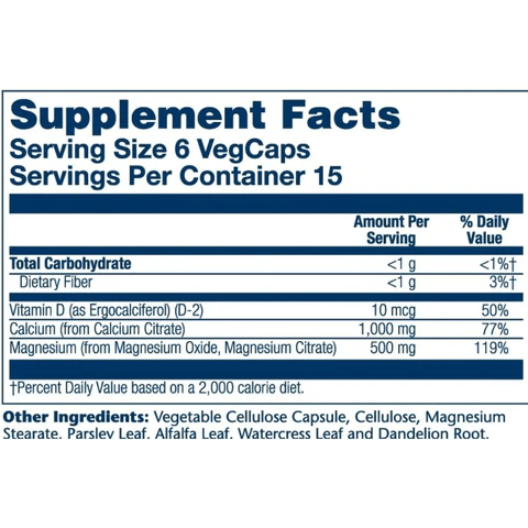  Solaray Cal-Mag Citrate & D 90 Capsules 