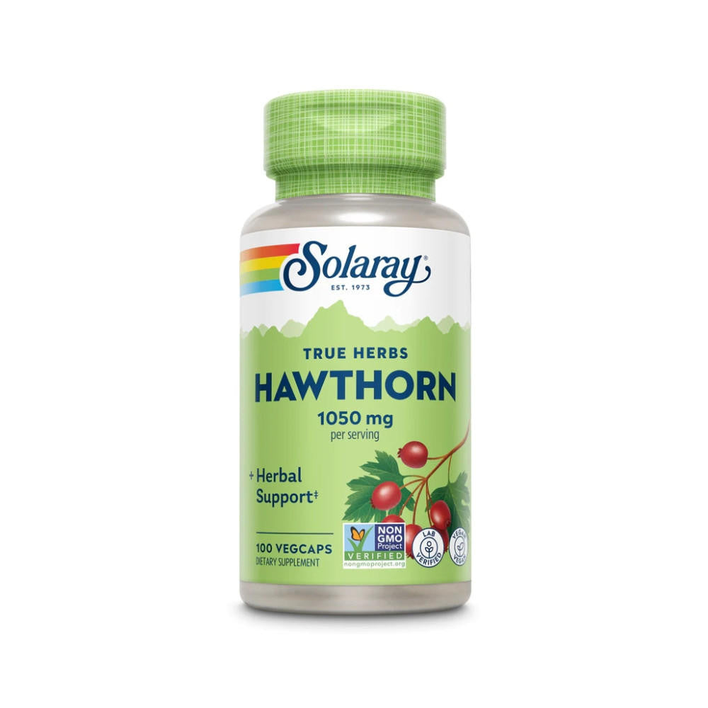  Solaray Hawthorn Berries 1050mg 100 Caps 