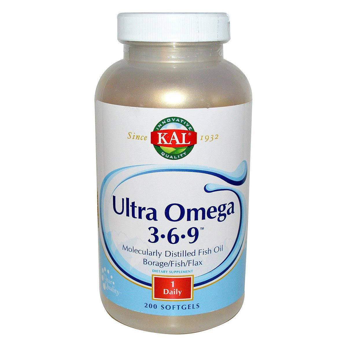  Kal Ultra Omega 3-6-9 Borage/Fish/Flax 200 Softgels 