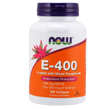  Now Foods Vitamin E-400 100 Softgels 
