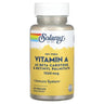  Solaray Emulsified Dry Vitamin A 25,0000 IU 60 Caps 