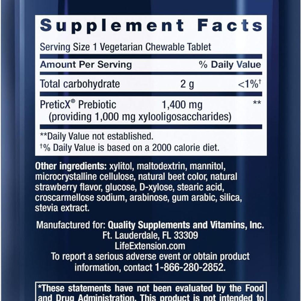  Life Extension Prebiotic Chewable 60 Tablets 