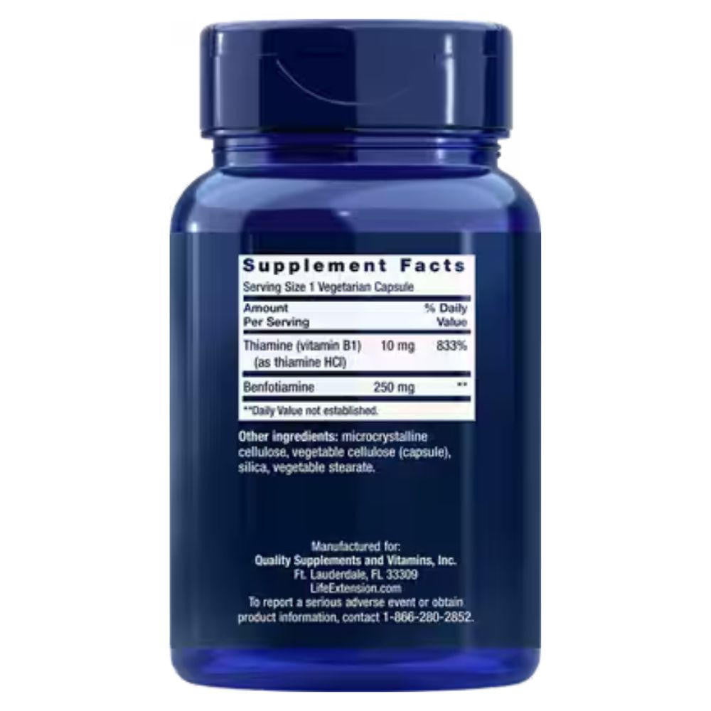  Life Extension Mega Benfotiamine 250mg 120 Vegecaps 