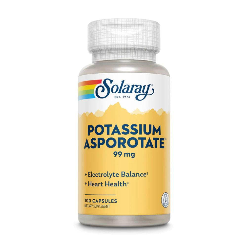  Solaray Potassium Asporotate 99mg 100 Caps 