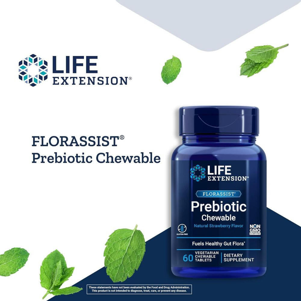 Life Extension Prebiotic Chewable 60 Tablets 