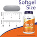  Now Foods Flax Oil Organic 1000 Mg 250 Softgels 