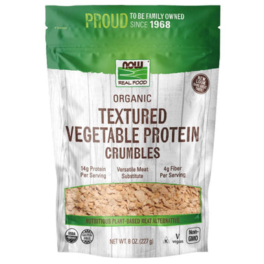 Now Foods Organic Textured Vegetable Protein Crumbles 8oz 