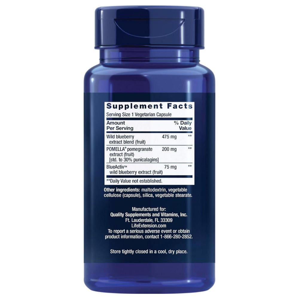  Life Extension Blueberry Extract with Pomegranate 60 Vegecaps 