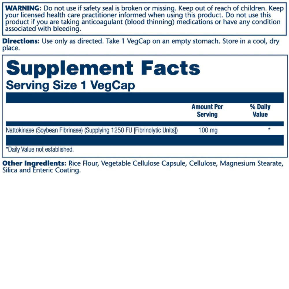  Solaray Nattokinase 100mg 30 Veg Caps 