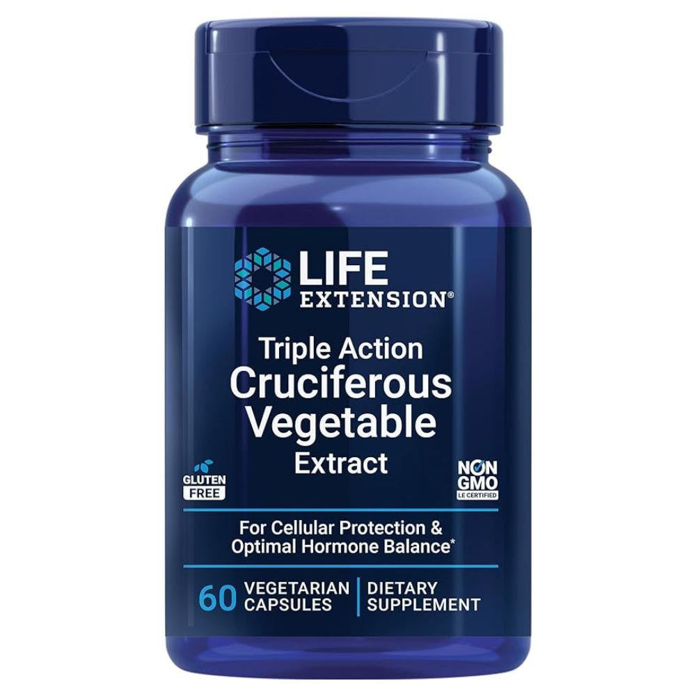  Life Extension Triple Action Cruciferous Vegetable Extract 60 Capsules 