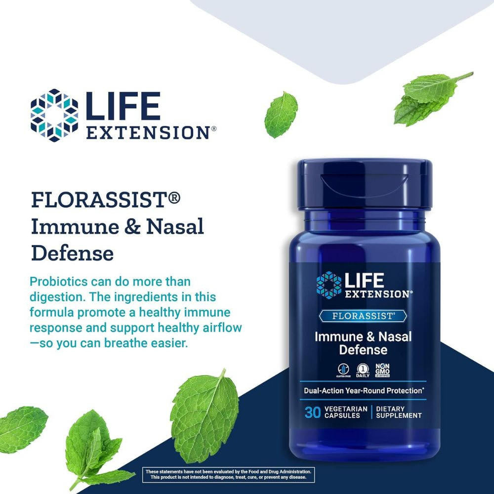  Life Extension Florassist Immune & Nasal Defense 30VC 