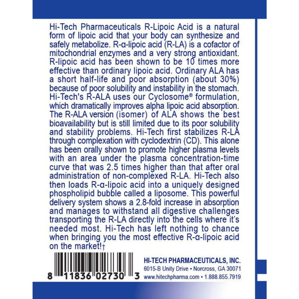  Hi-Tech Pharmaceuticals R-ALA 60ct 