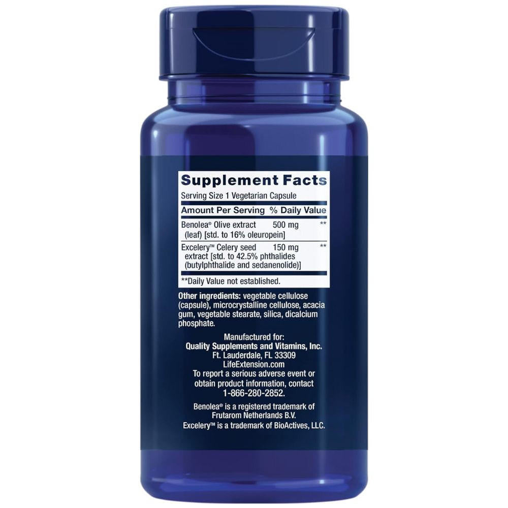  Life Extension Advanced Olive Leaf Vascular Support 60 Vege Caps 