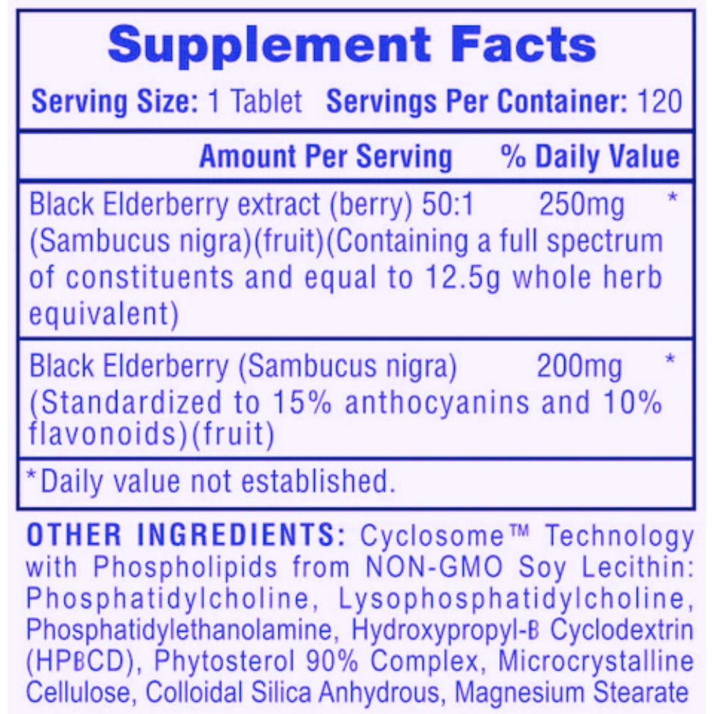  EAS Black Elderberry 120 Tablets 