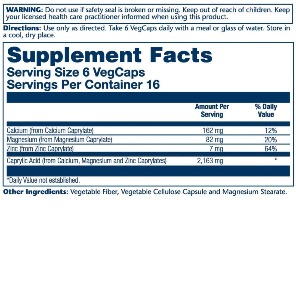  Solaray Capryl Caprylic Acid 100 Capsules 