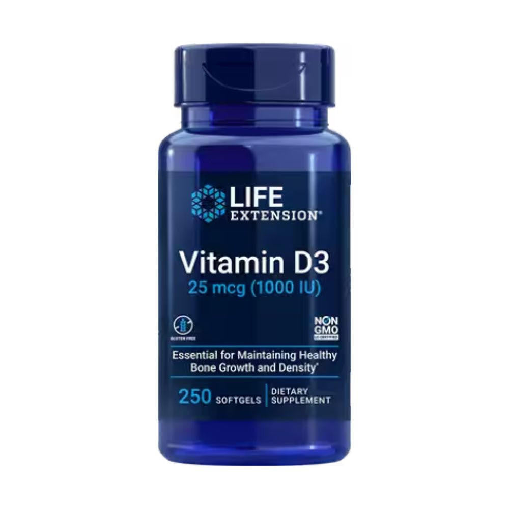  Life Extension Vitamin D3 1000 IU 250 Caps 