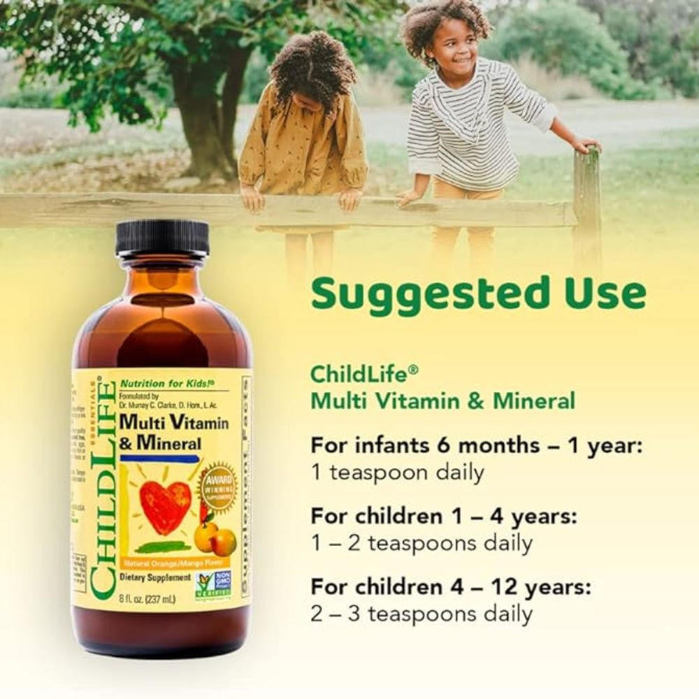  ChildLife Multi Vitamin and Mineral Natural Orange Mango 8 Fl Oz 