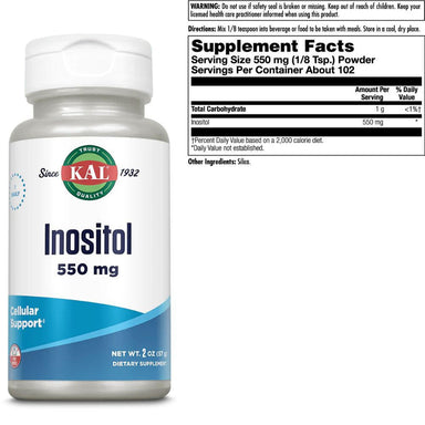Kal KAL INOSITOL POWDER 550mg 2oz 