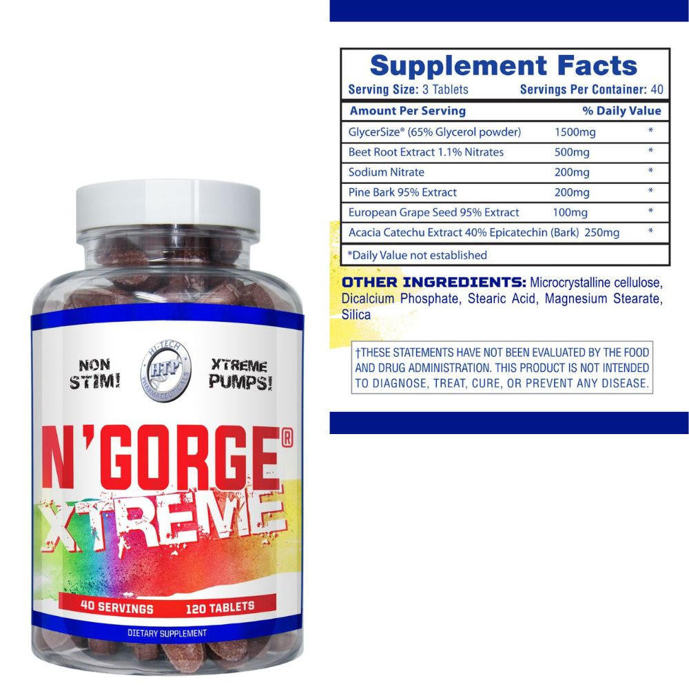  Hi-Tech Pharmaceuticals N'Gorge Xtreme 120 Tablets 
