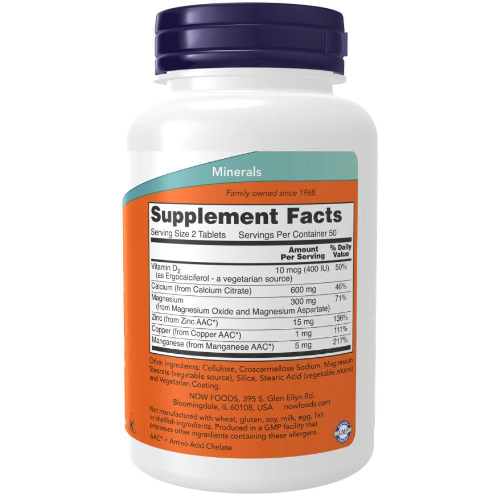  Now Foods Calcium Citrate with Minerals 100 Tablets 