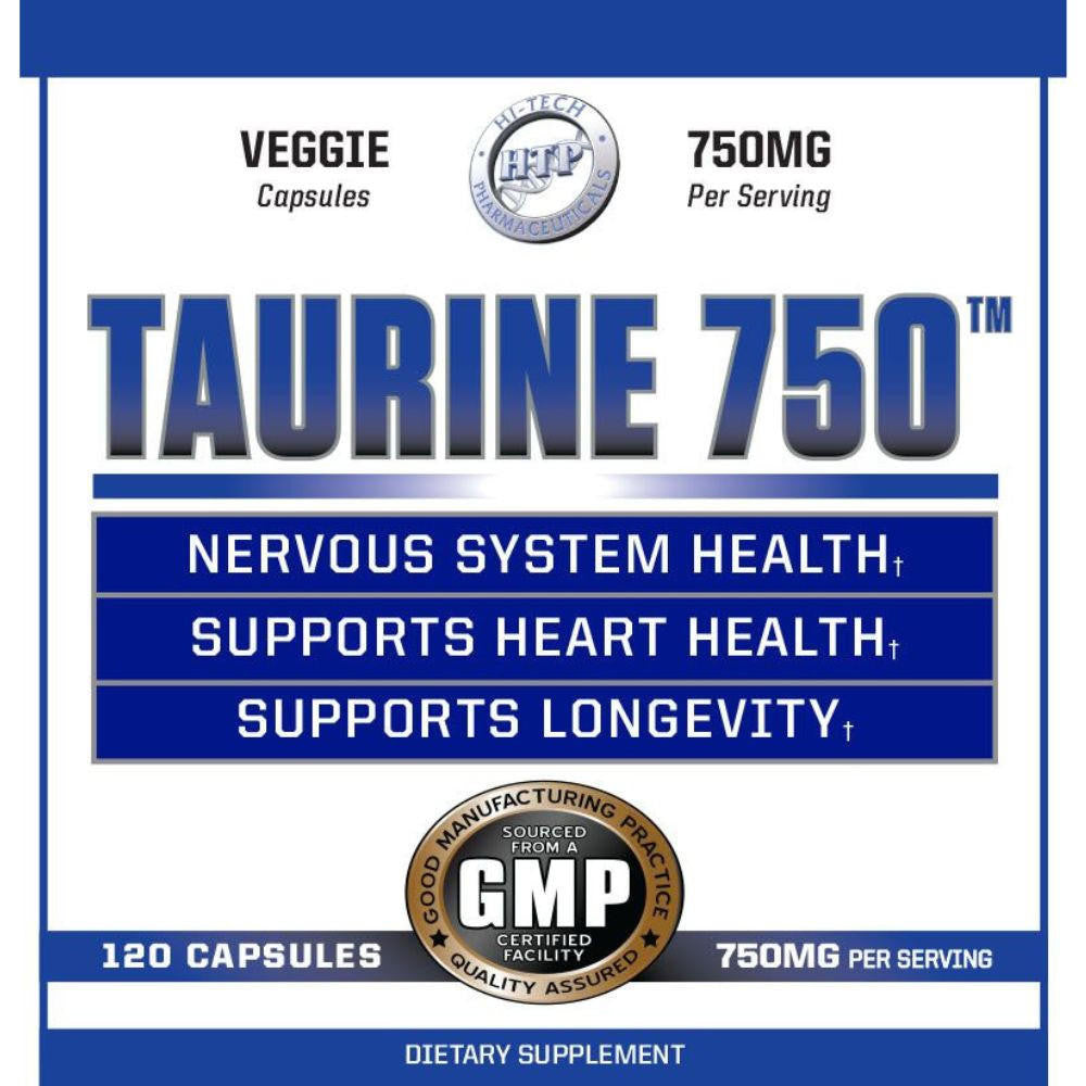  Hi-Tech Pharmaceuticals Taurine 750 120 Capsules 