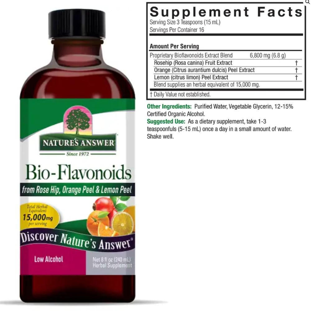  Nature's Answer Bioflavinoids & Rose 8oz 
