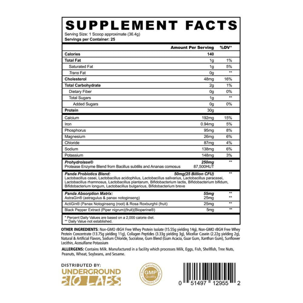  Panda Supps Fuel Protein 25 Servings 