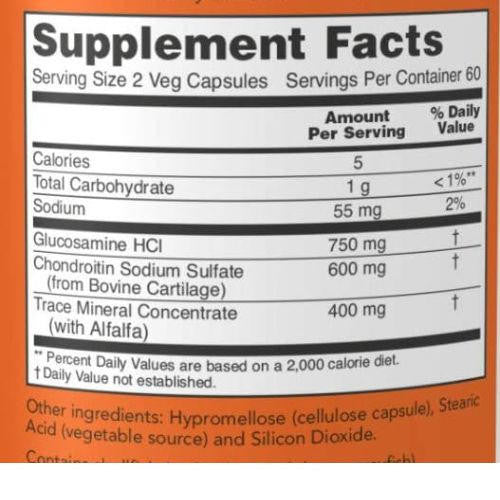  Now Foods Glucos & Chond / Trace Mins 120 Capsules 