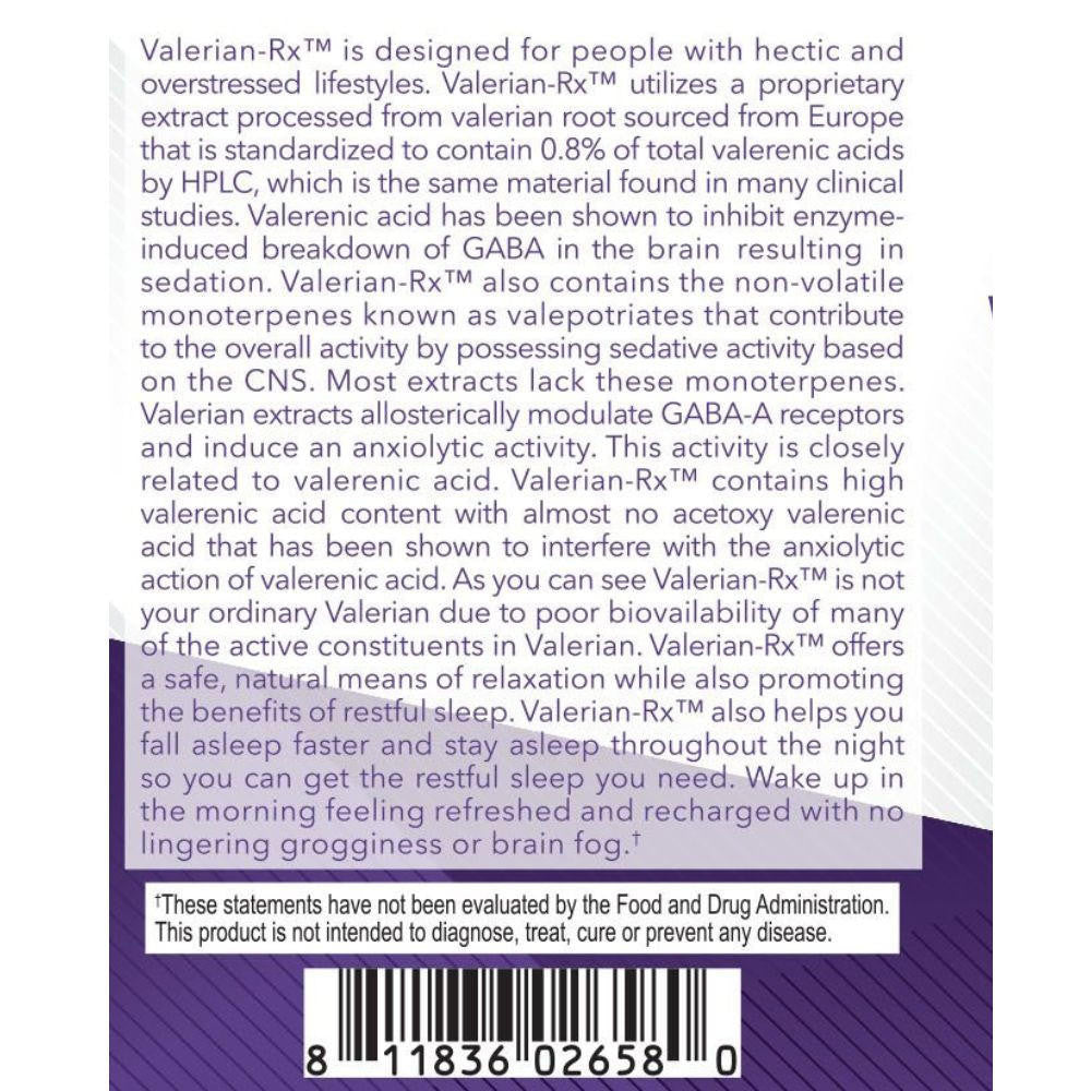  EAS Valerian-RX 400mg 90 Tablets 