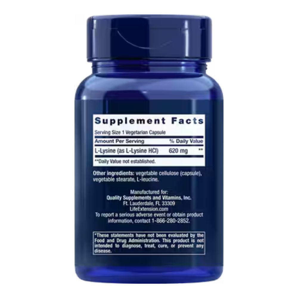  Life Extension L-Lysine 620 mg 100 Caps 